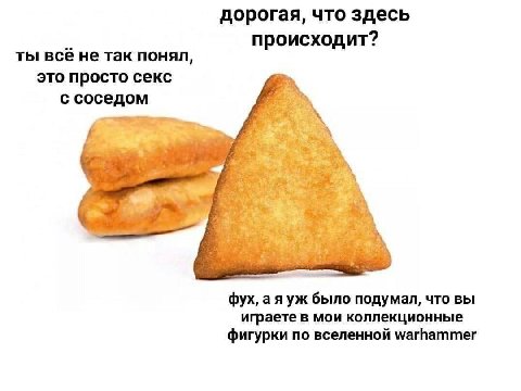 дорогая, что здесь происходит? ты все не так понял, это просто секс с соседом фух, а я было подумал, что вы играете в мои коллекционные фигурки по вселенной warhammer