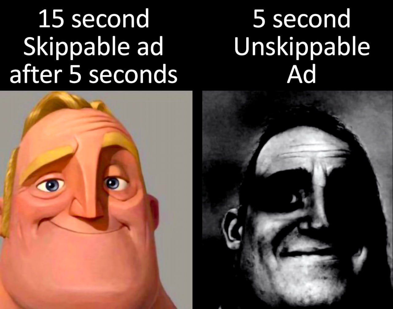 15 second 5 second Skippable Unskippable after 5 seconds