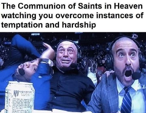 The Communion of Saints Heaven watching you overcome instances of temptation and hardship у