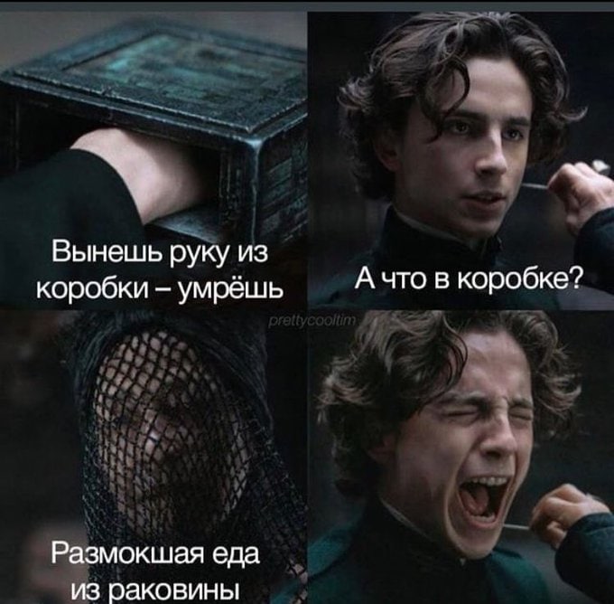 Вынешь руку из А что в коробке? коробки умрешь Размокшая еда из раковины