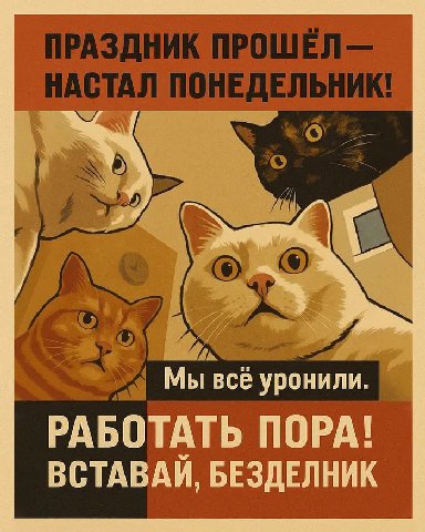 Мы всё уронили. РАБОТАТЬ ПОРА! ВСТАВАЙ, БЕЗДЕЛНИК