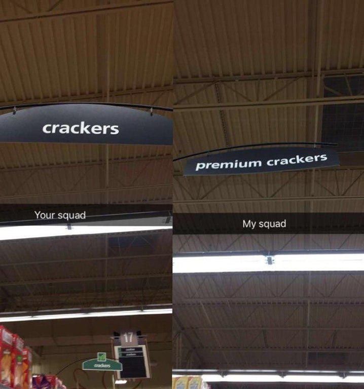 crackers premiu crackers Your squad My squad