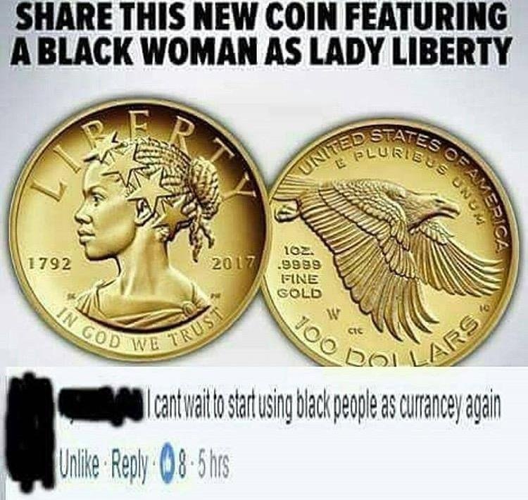 HARE THIS NEW COIN FEATURING WOMAN AS LADY LIBERTY К or \\:732 20 i 3333 FINE SOLD We boul sat ack people a8 Svs