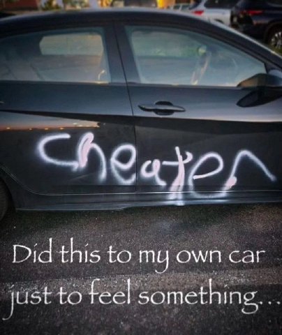 this to my own car just to feel something,