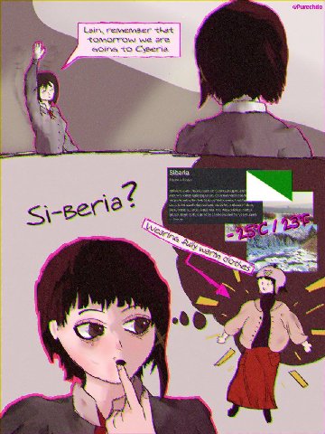 @Purechito Lain, tomorrow we are @cing to Cyseria. В Siberia on 4 4 4 4 A 4