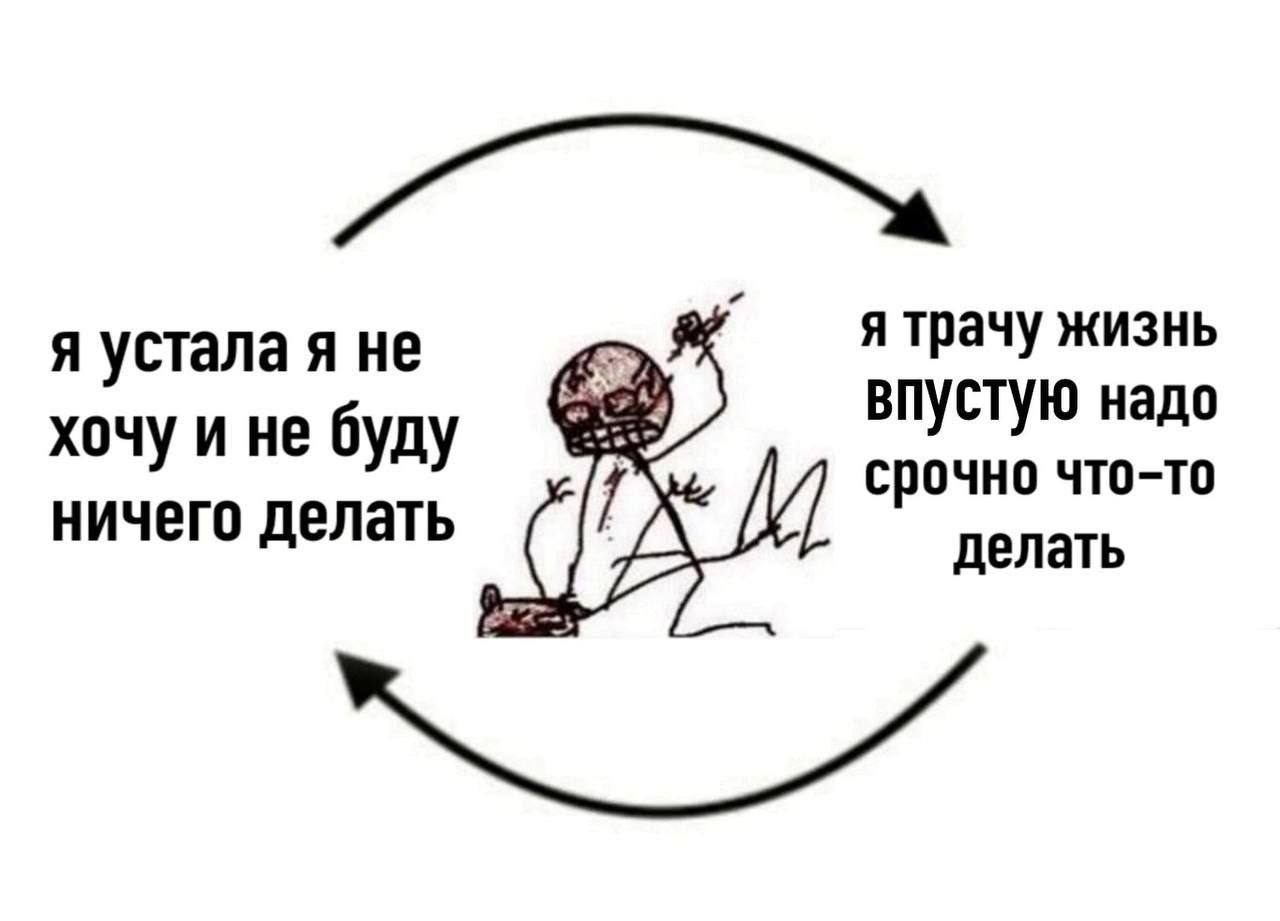 я устала я не я трачу жизнь впустую надо хочу и не буду срочно что-то ничего делать делать