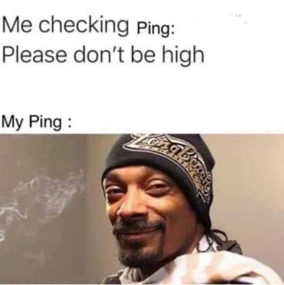 Me checking Ping: Please don't be high My Ping