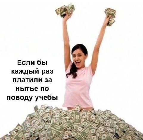 Если бы каждый раз платили за нытье по поводу уче