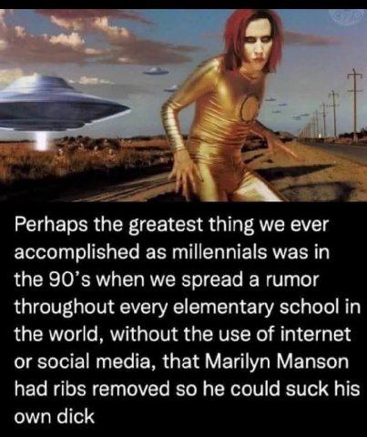 4 Perhaps the greatest thing we ever accomplished as millennials was In the when we spread а rumor throughout every elementary school in the world, without the use of internet or social media, that Ma