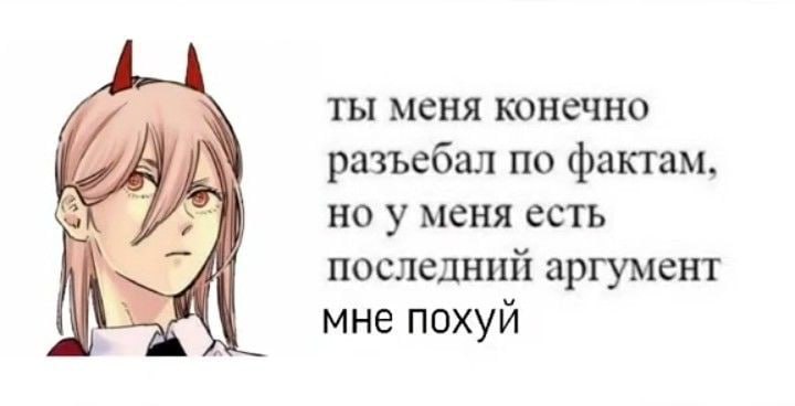 ты меня конечно А разъебал по фактам. но у меня есть последний аргумент мне похуй