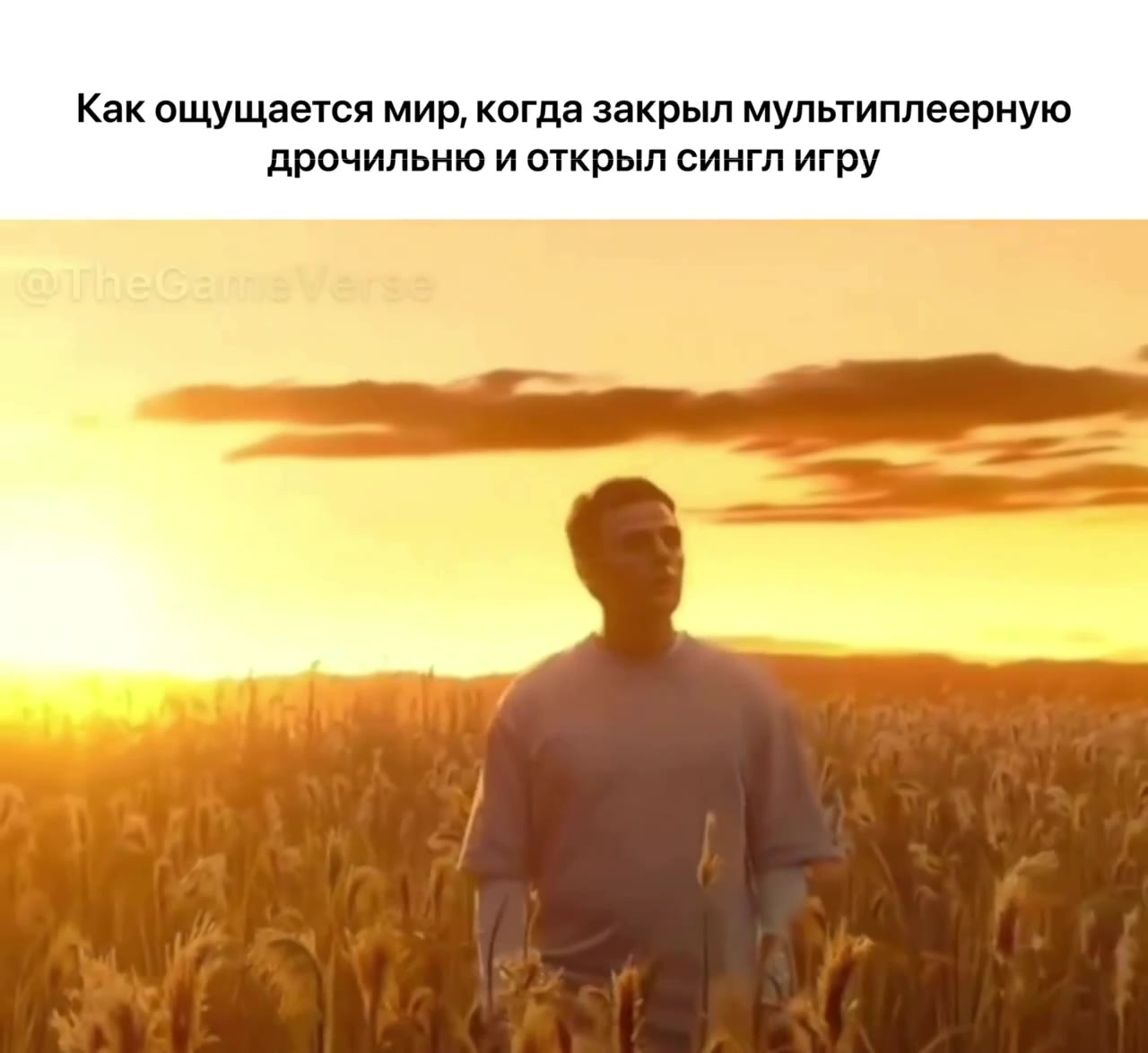 Как ощущается мир, когда закрыл мультиплеерную дрочильню и открыл сингл игру