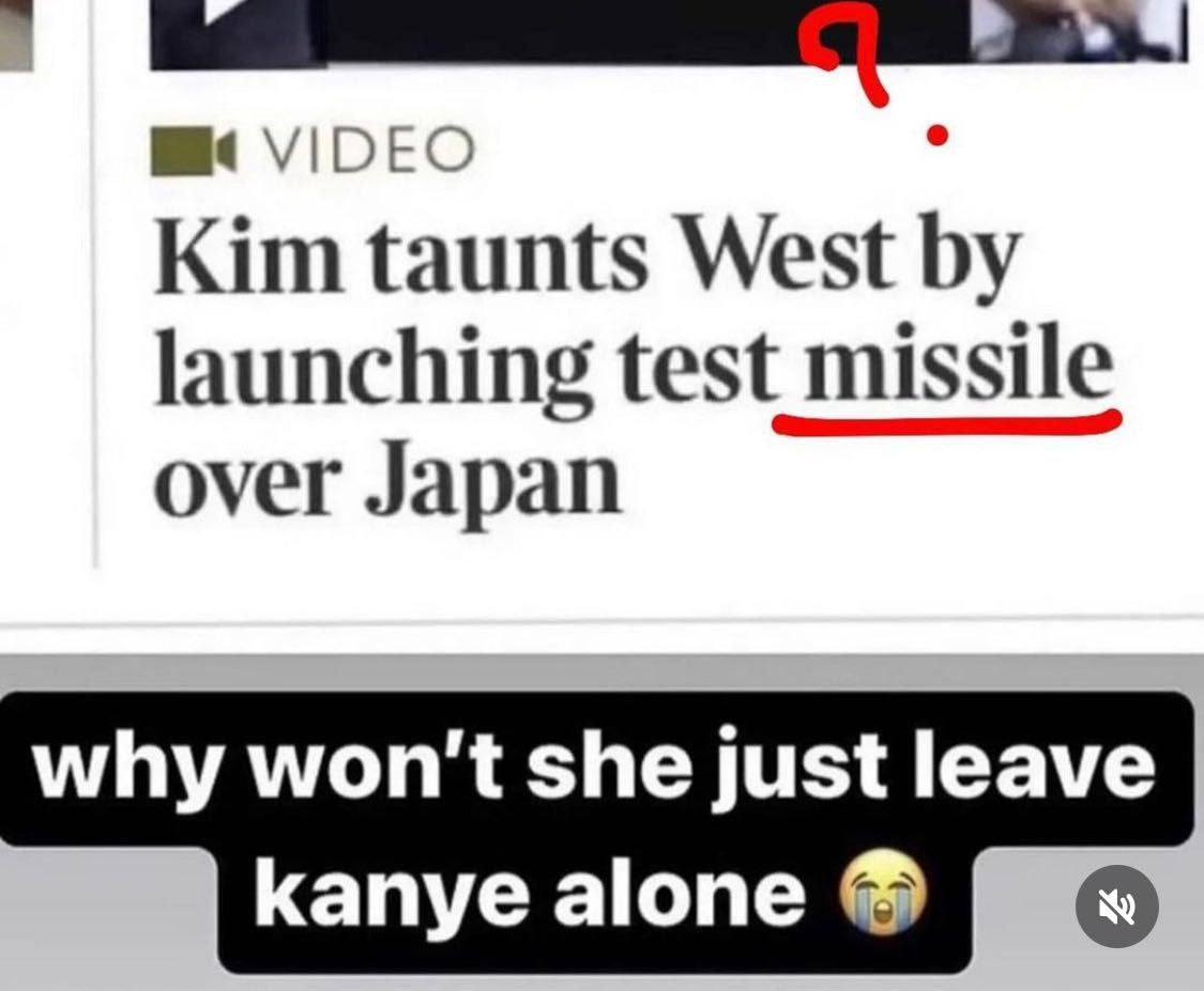 VIDEO Kim taunts West launching test missile over Japan why won't she just leave kanye alone