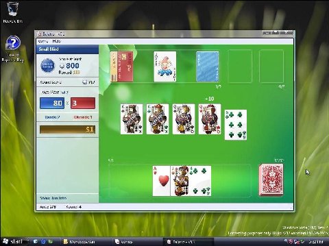 у Recycle Bin Game Help Small Blind How to о Bug Score at least 8 in Вемага: 9 Round score: 767 3/5 0/2 Two Pair Hands: 2 Discards: 1 578 a 3/8 32/52 4 i i Show Run Info Ante: 2/8 Round: 4 И у Windows