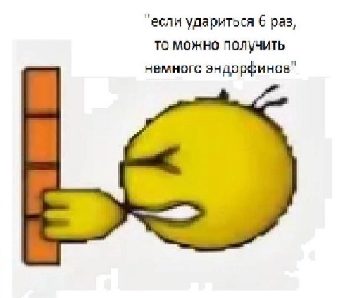 "если удариться 6 раз, TO можно получить немного эндорфинов"