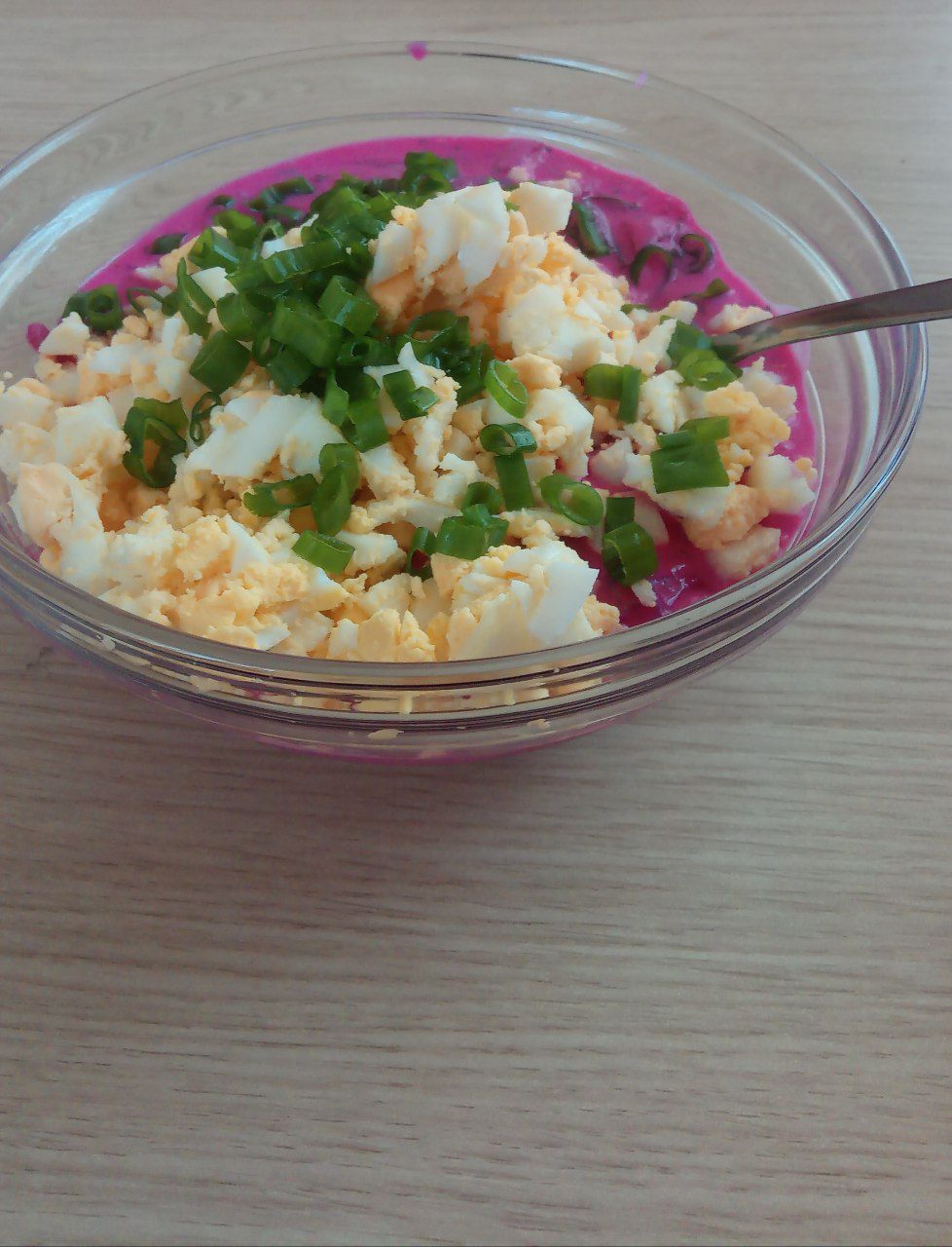 Cold beet soup, for those, who are suffering from the heat