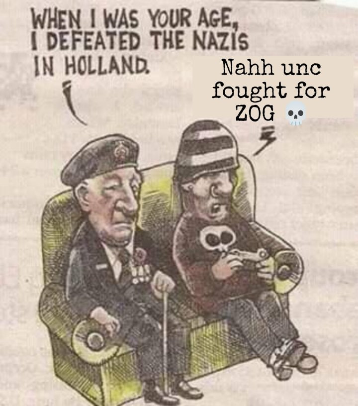 WHEN 1 DEFEATED THE NAZIS IN HOLLAND. Nahh une fought for ZOG Я