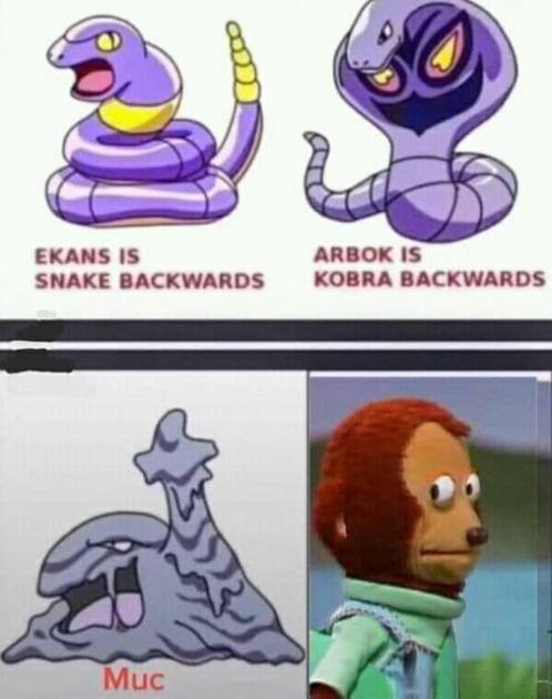 EKANS IS ARBOK IS SNAKE BACKWARDS KOBRA BACKWARDS 4