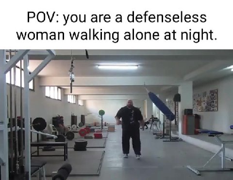 woman walking alone at night.