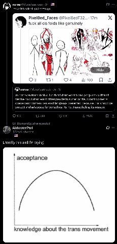 aurea i take it back all yall gotta Pixel8ed_Faces @Pixel8edF32...-17m fuck all cis foids like genuinely К a Я 7 О 3 ANS 3 и 100 aurea Is not even transphobic like that i dont want trans people to suf