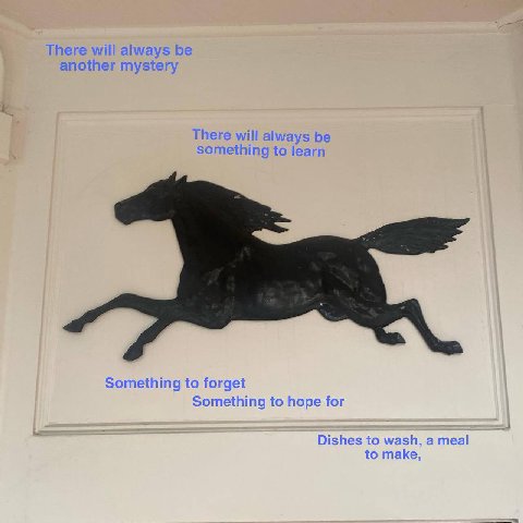 There will always be another There will always be something to learn eometning to rorget Something to hope for Dishes to wash, a meal to make,
