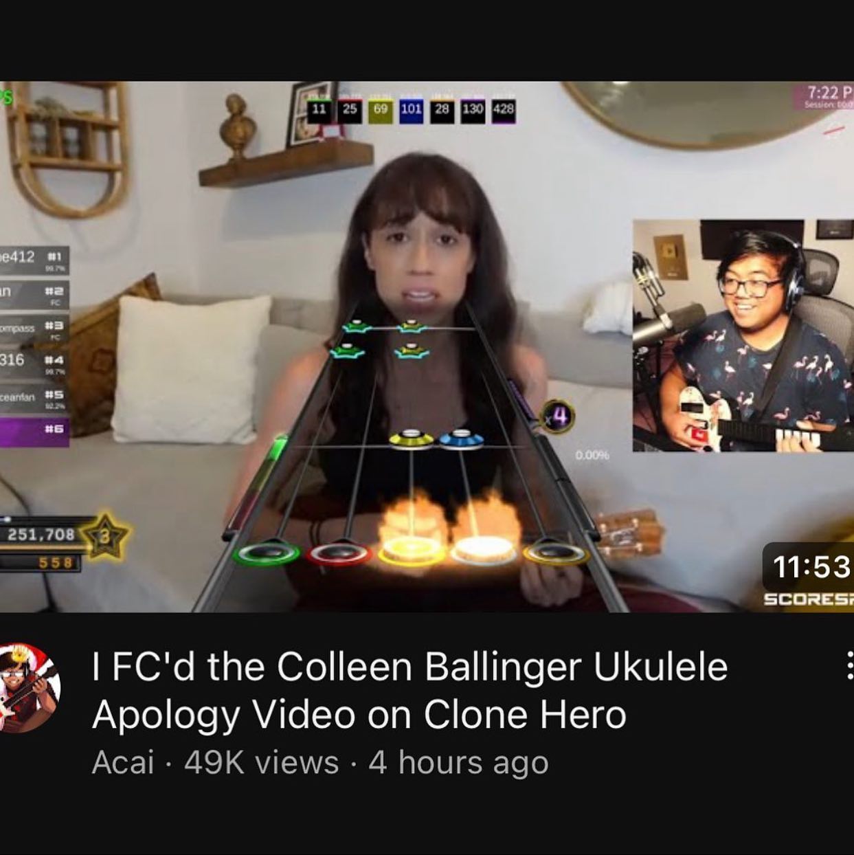 к 251,708 558 11:53 SCORES: FC'd the Colleen Ballinger Ukulele 3 Apology Video on Clone Hero Аса! views 4 hours ago