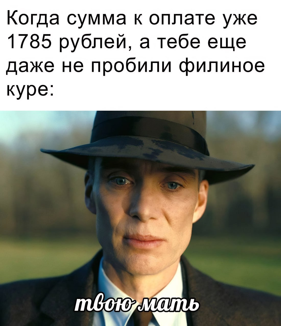 Когда сумма к оплате уже 1785 рублей, а тебе еще даже не пробили филиное куре: