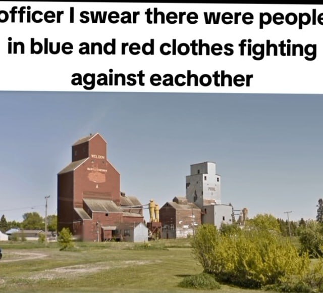 officer swear there were peopl in blue and red clothes fighting against eachother