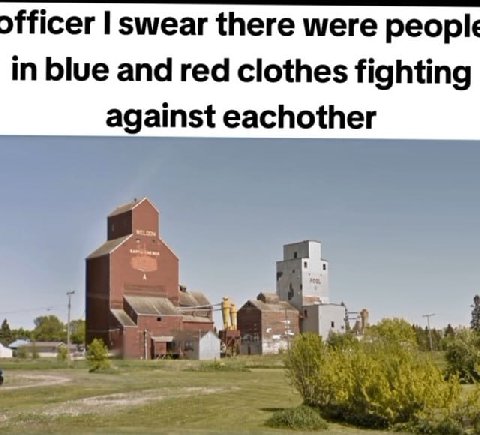 officer swear there were peopl in blue and red clothes fighting against eachother