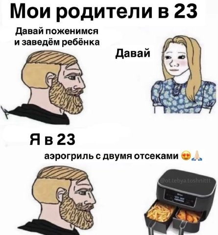 Мои родители в 23 Давай поженимся и заведём ребёнка 722222 Давай аэрогриль с двумя отсеками Bay