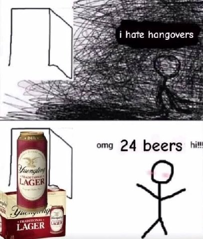 Wee i hangovers omg 24 beers bit! LAGER