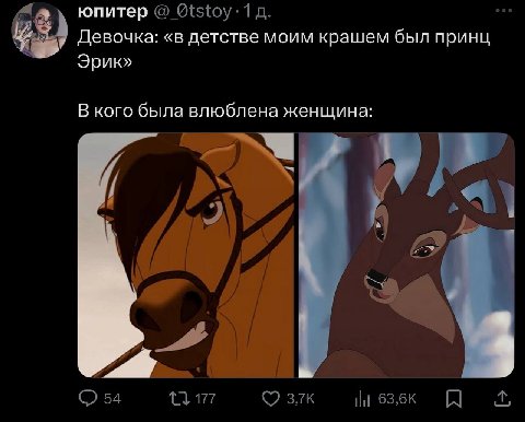 юпитер Девочка: «в детстве моим крашем был принц Эрик» В кого была влюблена женщина: