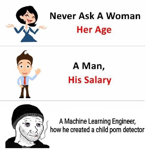 Never Ask А Woman Her Age A Man, His Salary A Machine Learning Engineer, „С A how he created a child porn detector