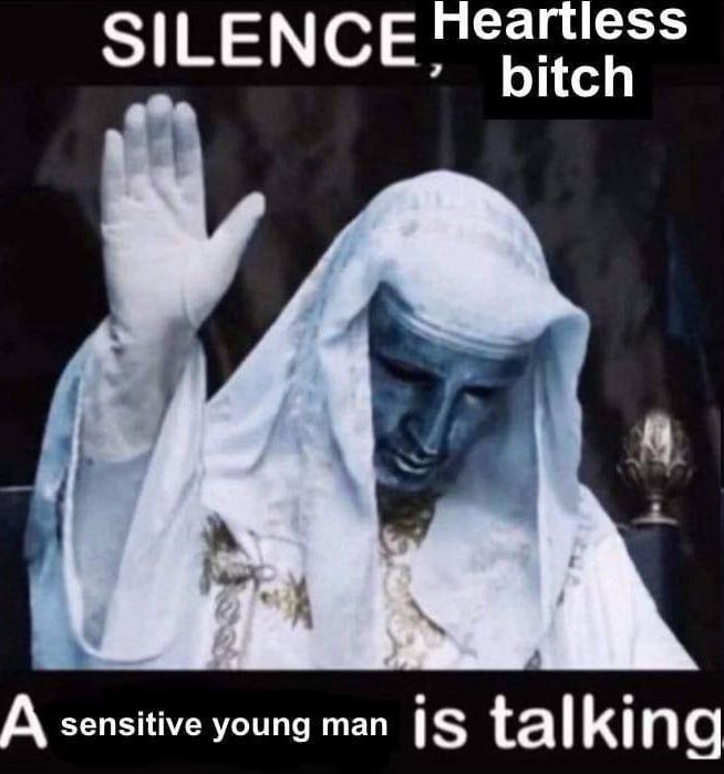 SILENCE Heartless bitch 4 А sensitive young man is talking
