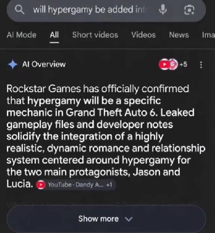 С; мИпурегдату Бе аддед и % {2 А! Моде А! Shortvideos Videos News’ Ima Rockstar Games has officially confirmed that hypergamy will be a specific mechanic in Grand Theft Auto 6. Leaked gameplay files a