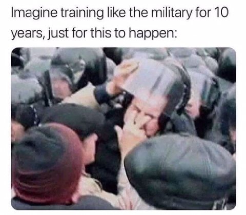 Imagine training like the military for 10 years, just for this to happen: