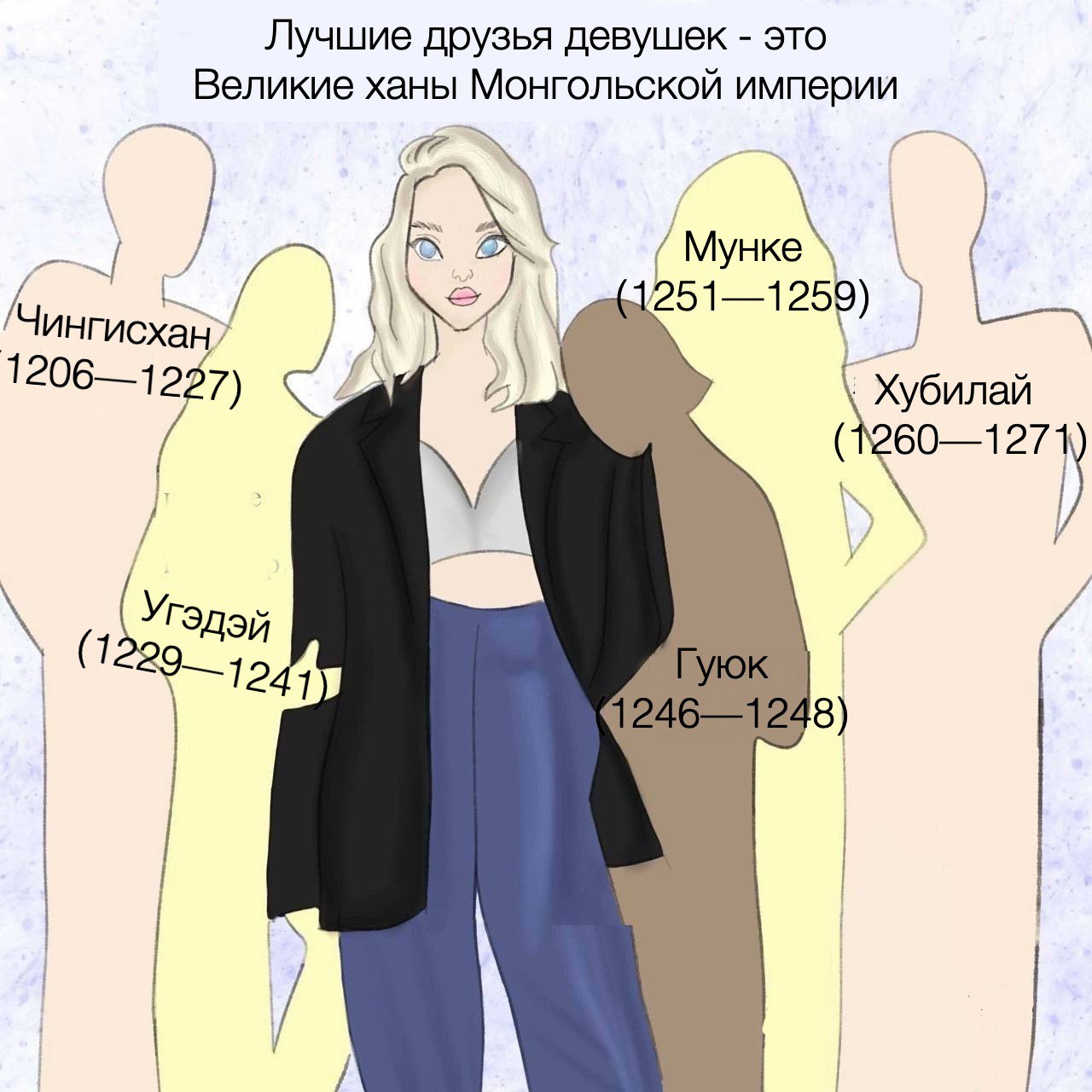 Лучшие друзья девушек это Великие ханы Монгольской империи 1206—12 7) а Хубилай (1 Угэдэй и