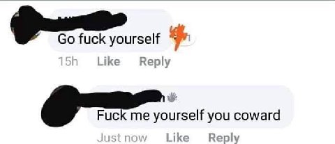 fuck yourself Like Reply me yourself you coward Just Like Reply