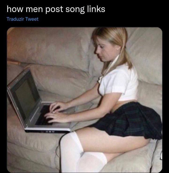 how men post song links