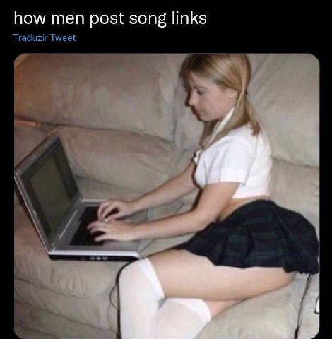 how men post song links
