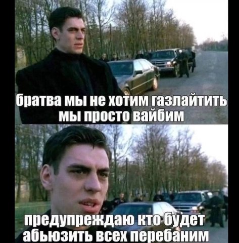 a братва мы не хотим газлайтить мы просто вайбим 2! предупреждаю кто. будет абъюзить всех перебаним