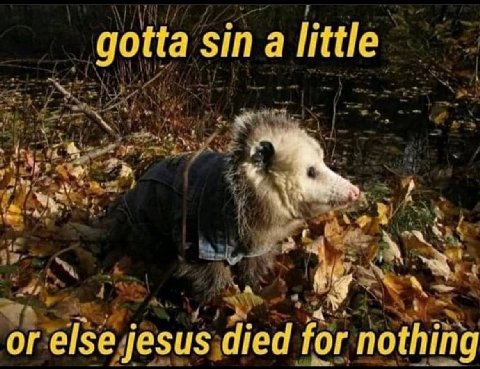 gotta sina or else jesus died for nothing