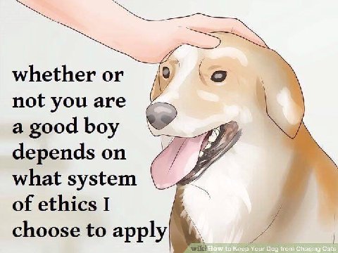 whether not you are a good boy depends on what system of ethics I choose to apply|
