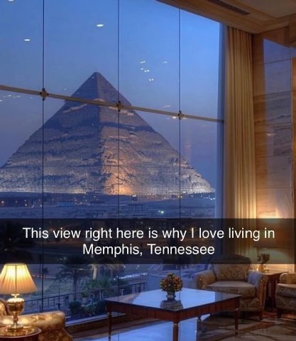This view right here is why love living in Memphis, Tennessee