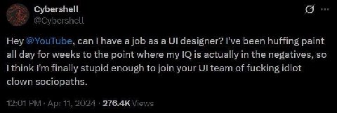 Cybershell Неу сап Пауе ajob as a designer? I've been huffing paint all day for weeks to the point where my [О is actually in the negatives, so think finally stupid enough to join your team of fucking