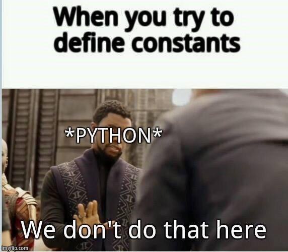 When you try to define constants We that here