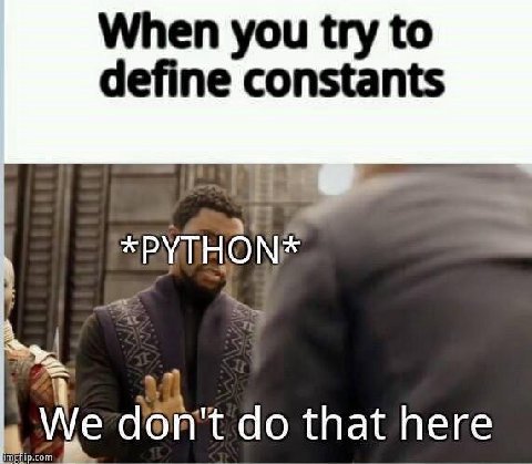 When you try to define constants We that here