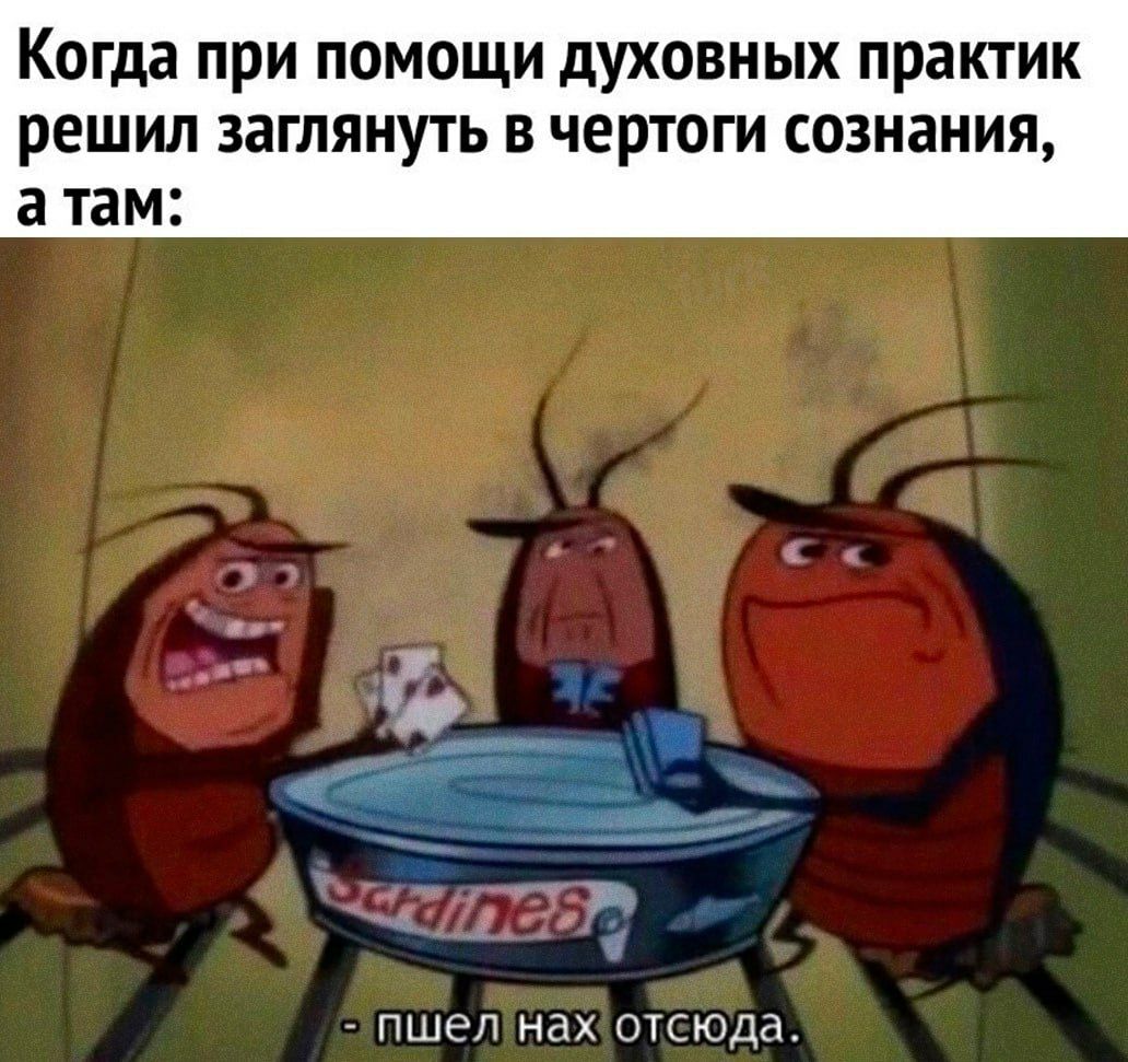 Когда при помощи духовных практик решил заглянуть в чертоги сознания, атам: пшел нах отсюда.