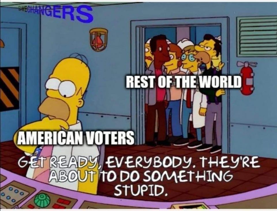 REST OF THE WORLD AMERICAN VOTERS СЕТЕ EVERYBODY, THEYRE a TO SOMETHING STUPID.