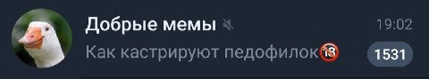 Добрые мемы 19:02 Как кастрируют педофилок@® 1531