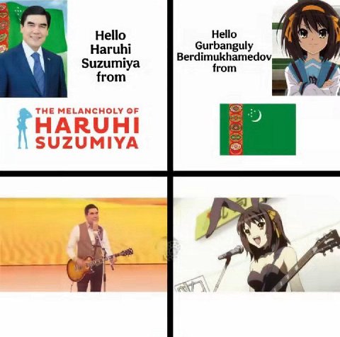Hello Hello Haruhi Gurbanguly Berdimukhamedov, Suzumiya from rom THE MELANCHOLY OF HARUHI SUZUMIYA